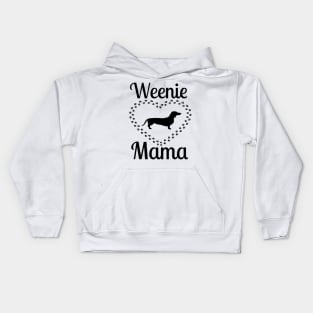 Weenie Mama Paw Heart Kids Hoodie